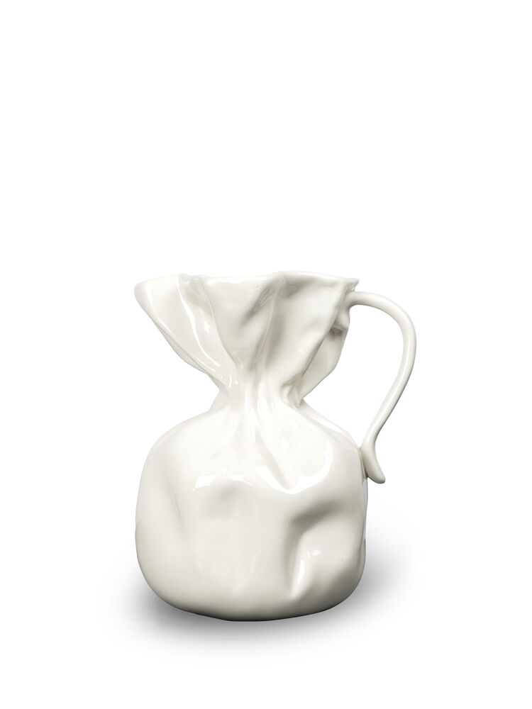 BYON Crumple vase hvid 26cm